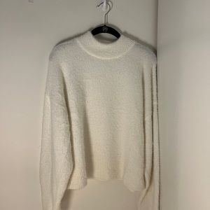 Super soft and fluffy white sweater